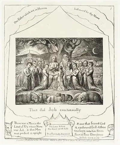 Job and His Family William Blake